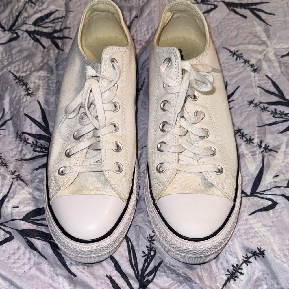 White Platform Converse Chucks - image 1